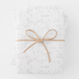 Monochrome Floral Pattern – Elegant Seamless Art Geschenkpapier Set