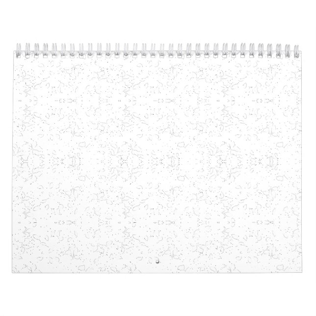 Monochrome Floral Pattern – Elegant Seamless Art Kalender (Titelbild)