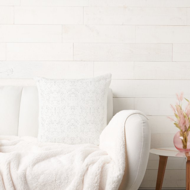 Monochrome Floral Pattern – Elegant Seamless Art Kissen (Liege)