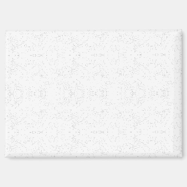 Monochrome Floral Pattern – Elegant Seamless Art Magnet (Vorderseite)