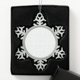 Monochrome Floral Pattern – Elegant Seamless Art Schneeflocken Zinn-Ornament
