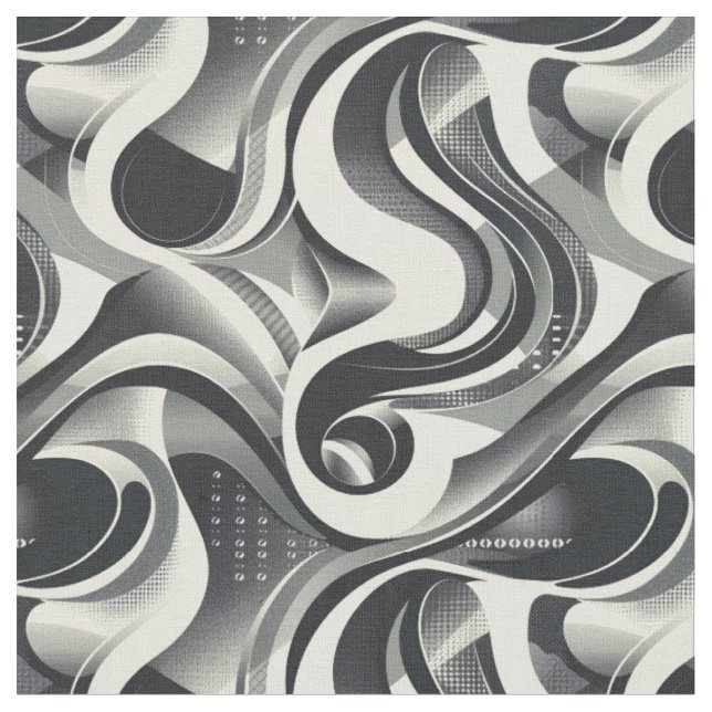 Monochrome Flow-Bänder Stoff (Nahaufnahme)