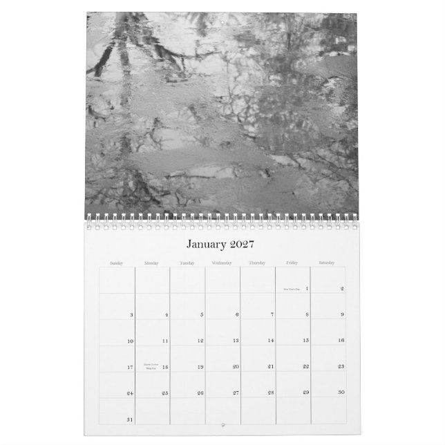 Monochrome Foto-Kalender Kalender (Jan 2027)
