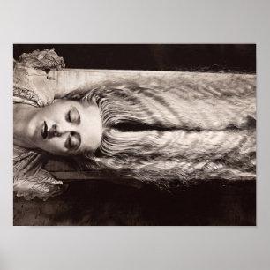 Monochrome Frauenporträt-Kunst Poster