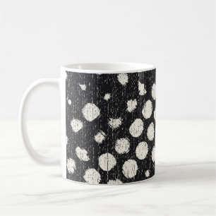 Monochrome gebrochene Punkte - texturierter Hinter Kaffeetasse