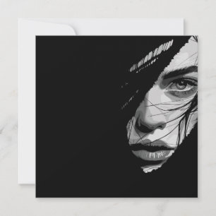 Monochrome geheimnisvolle Portrait Art