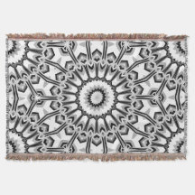 Monochrome Geometric Mandala Bloom