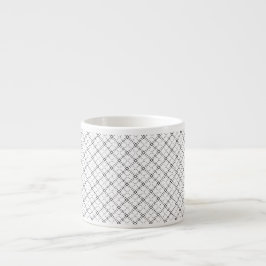 Monochrome Geometric Texture|Seamless Diamond Look Espressotasse