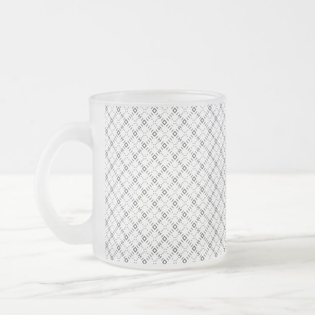 Monochrome Geometric Texture|Seamless Diamond Look Mattglastasse (Links)