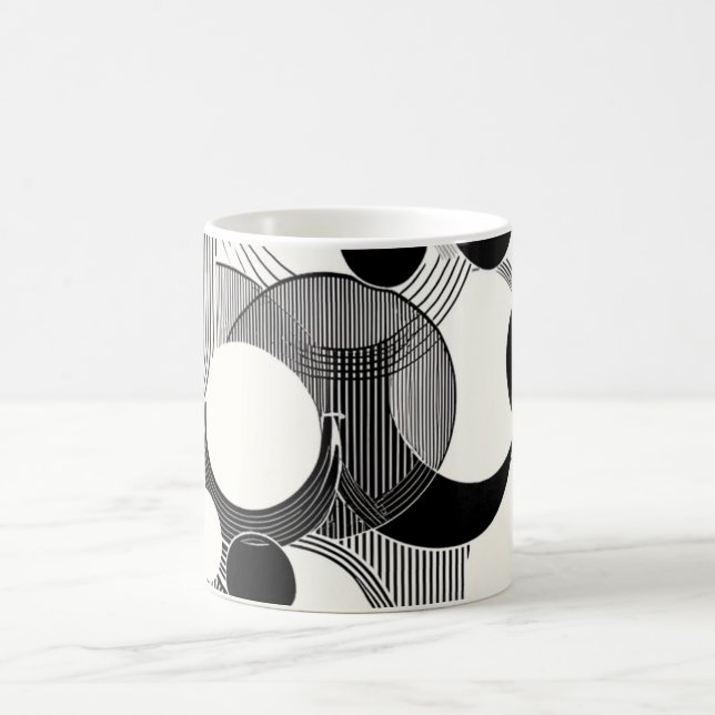 Monochrome geometrische Art - Minimalistischer Bla Kaffeetasse (Mittel)