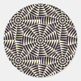 Monochrome geometrische nahtlose Muster Runder Aufkleber