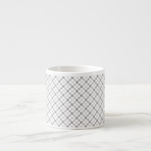 Monochrome geometrische Textur Nahtloser Diamant-L Espressotasse