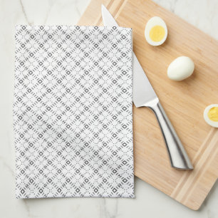 Monochrome geometrische Textur Nahtloser Diamant-L Geschirrtuch