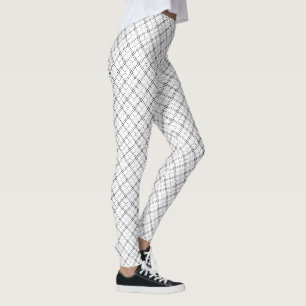 Monochrome geometrische Textur Nahtloser Diamant-L Leggings