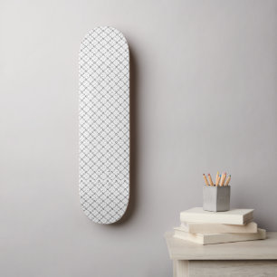 Monochrome geometrische Textur Nahtloser Diamant-L Skateboard
