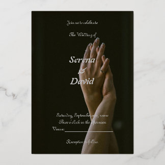 Monochrome Grace: Schwarz & Gray Einladung zur Hoc