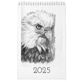 Monochrome handgezogene Tiere Kalender