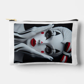 Monochrome Harlequin Makeup Bag - Bold & Elegant P Zubehörtasche