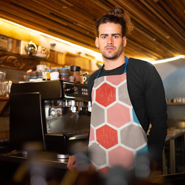 Monochrome Hexagon Schürze (Von Creator hochgeladen)