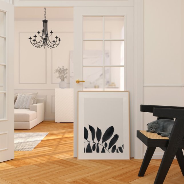Monochrome japandinavische einfache Druckschrift Poster (Monochromatic japandy print)