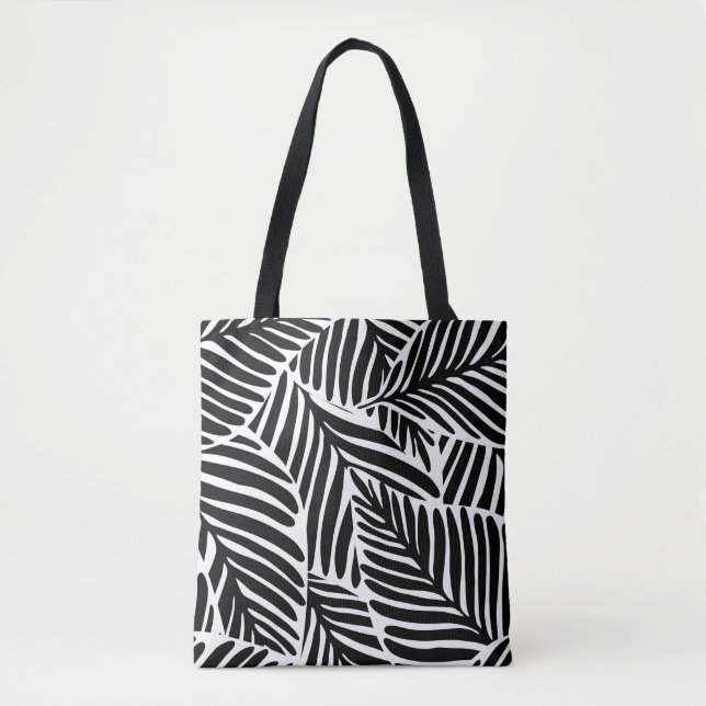 Monochrome Jungle Geometrie nahtloses Muster (Vorderseite)