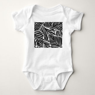 Monochrome Jungle Geometrie nahtloses Muster Baby Strampler