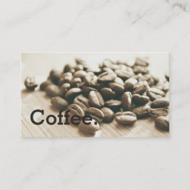 Monochrome Kaffeebohnen Einfache Loyalitätskarte Treuekarte