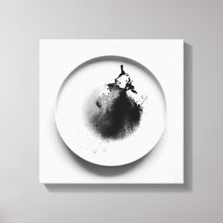 Monochrome Kaffeetextur abstrakt Art. 13 Leinwanddruck