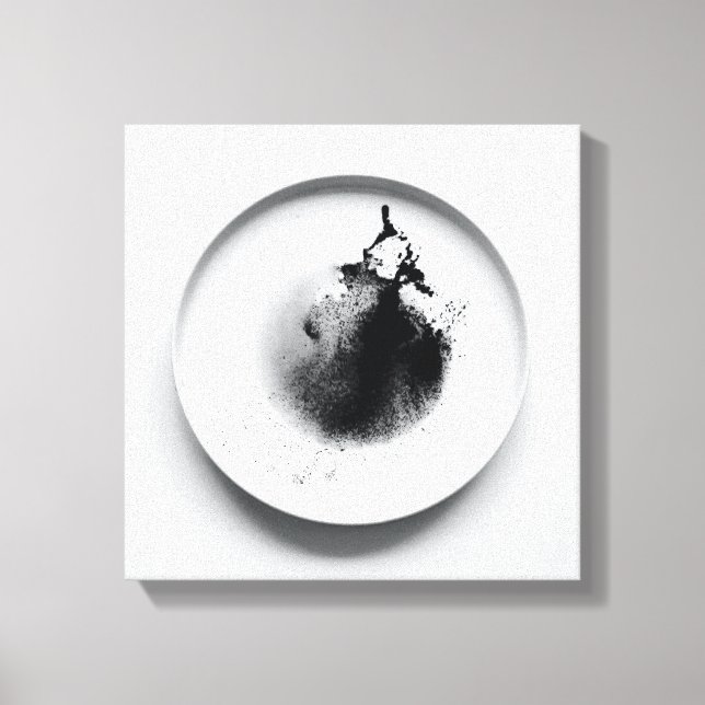 Monochrome Kaffeetextur abstrakt Art. 13 Leinwanddruck (Vorderseite)