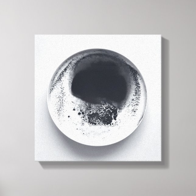 Monochrome Kaffeetextur abstrakt Art. 16 Leinwanddruck (Vorderseite)