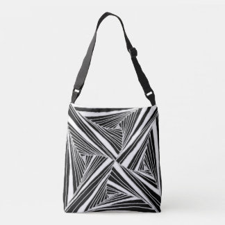 Monochrome Kaleido-Tote-Tasche Tragetaschen Mit Langen Trägern