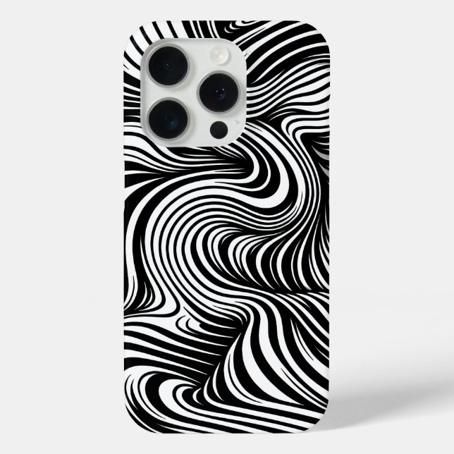 Monochrome Kaleidoskop Case-Mate iPhone Hülle (Rückseite)