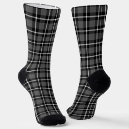 Monochrome Karierte Muster Socken