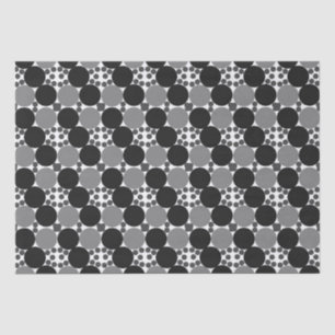Monochrome Kreise: Abstrakt Schwarz-weiß und grau, Seidenpapier