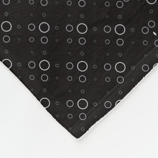 Monochrome Kreise-Decke Fleecedecke (Ecke)