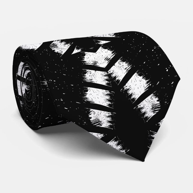 Monochrome Kunst Grunge Design Statement Schlips Krawatte (Gerollt)