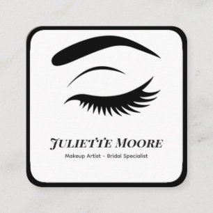 Monochrome Lash Logo Make-up Visitenkarte