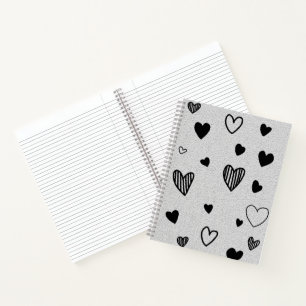 monochrome Liebe Notizbuch