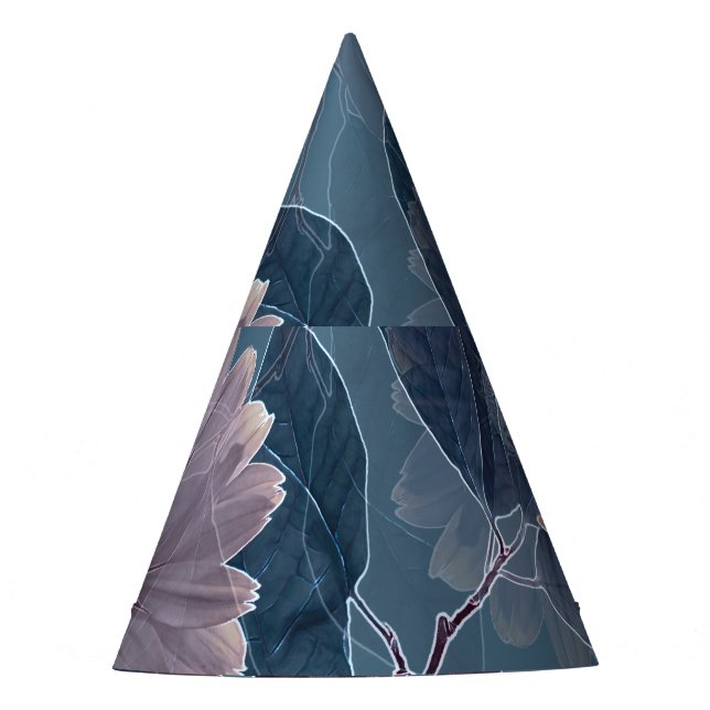 Monochrome Lila: Floral Watercolor Nahtlos Partyhütchen (Vorderseite)