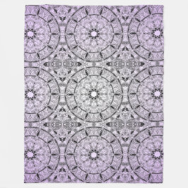 Monochrome Mandala Fleecedecke
