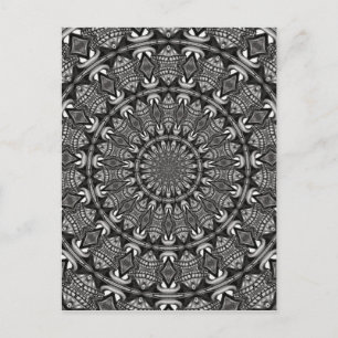 Monochrome Mandala Postkarte