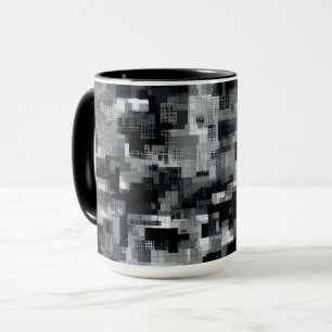 Monochrome Matrix-Mosaik Tasse