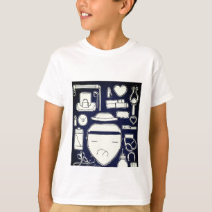 Monochrome Medizinische Icons Set T-Shirt
