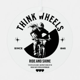 Monochrome Metallverzierung für Fahrradfahrer Ornament Aus Metall