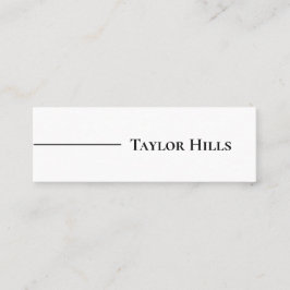 Monochrome Minimalistisch-moderne Linienbezeichnun Mini Visitenkarte