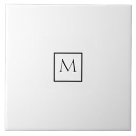 Monochrome Minimalistisch-Rectangle-Monogramm Fliese