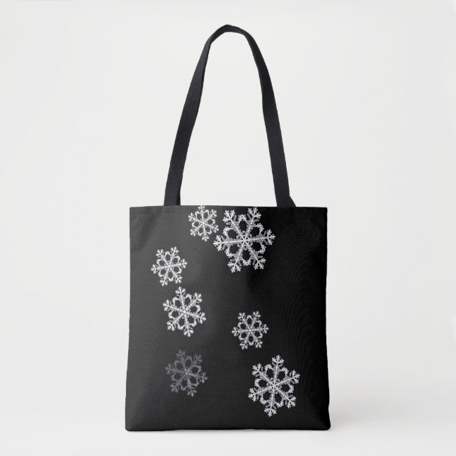 Monochrome Minimalistisch Snowflake Weihnachtsmust (Vorderseite)