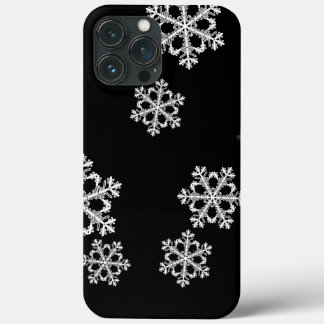 Monochrome Minimalistisch Snowflake Weihnachtsmust Case-Mate iPhone Hülle