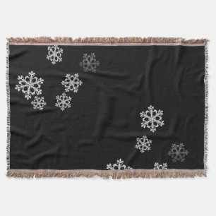Monochrome Minimalistisch Snowflake Weihnachtsmust Decke
