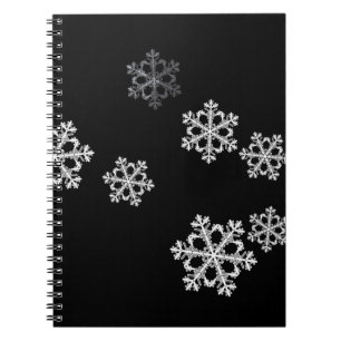 Monochrome Minimalistisch Snowflake Weihnachtsmust Notizblock